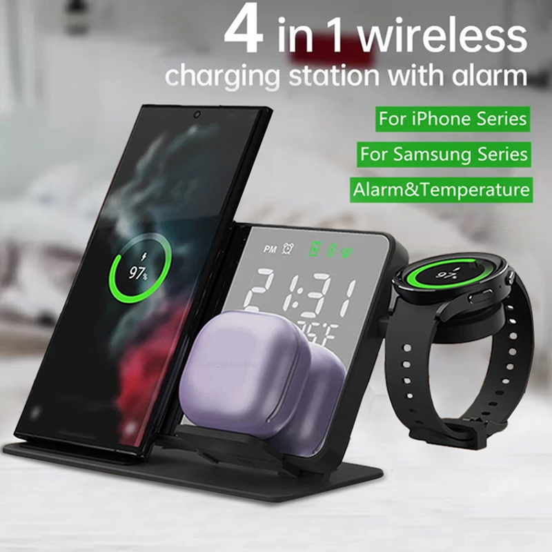 Smartwatch Watches For Iphone - Wireless Charger Alarm Clock Stand Fast
