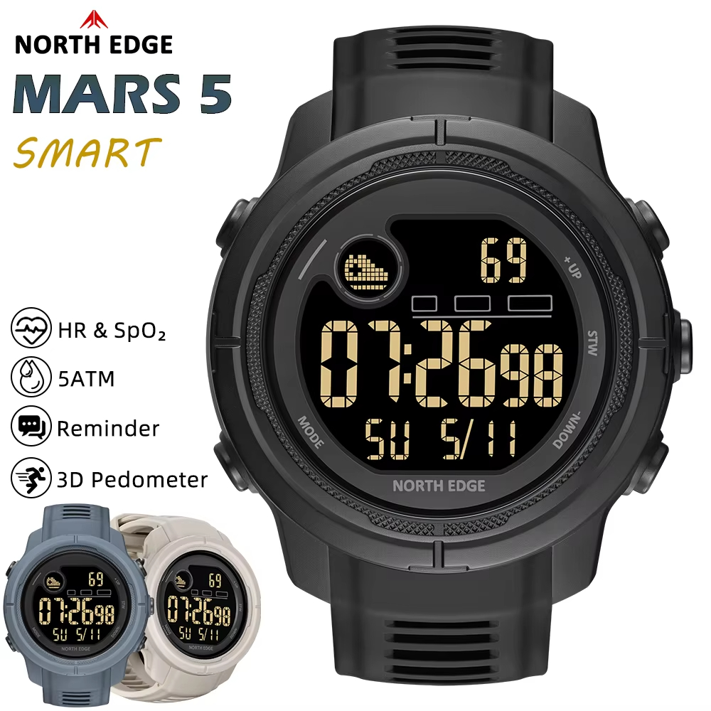 Smartwatch Watches For Mens - NORTH EDGE NEW MARS 5 Men's