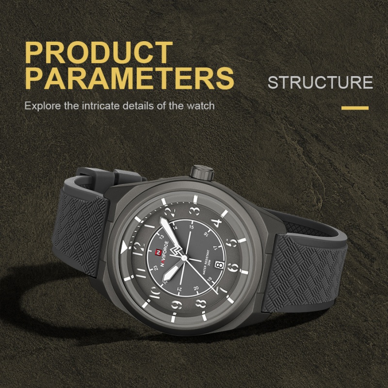 Smartwatch Casual Watches For Men - NAVIFORCE Men Quartz Calendar Watch 3ATM
