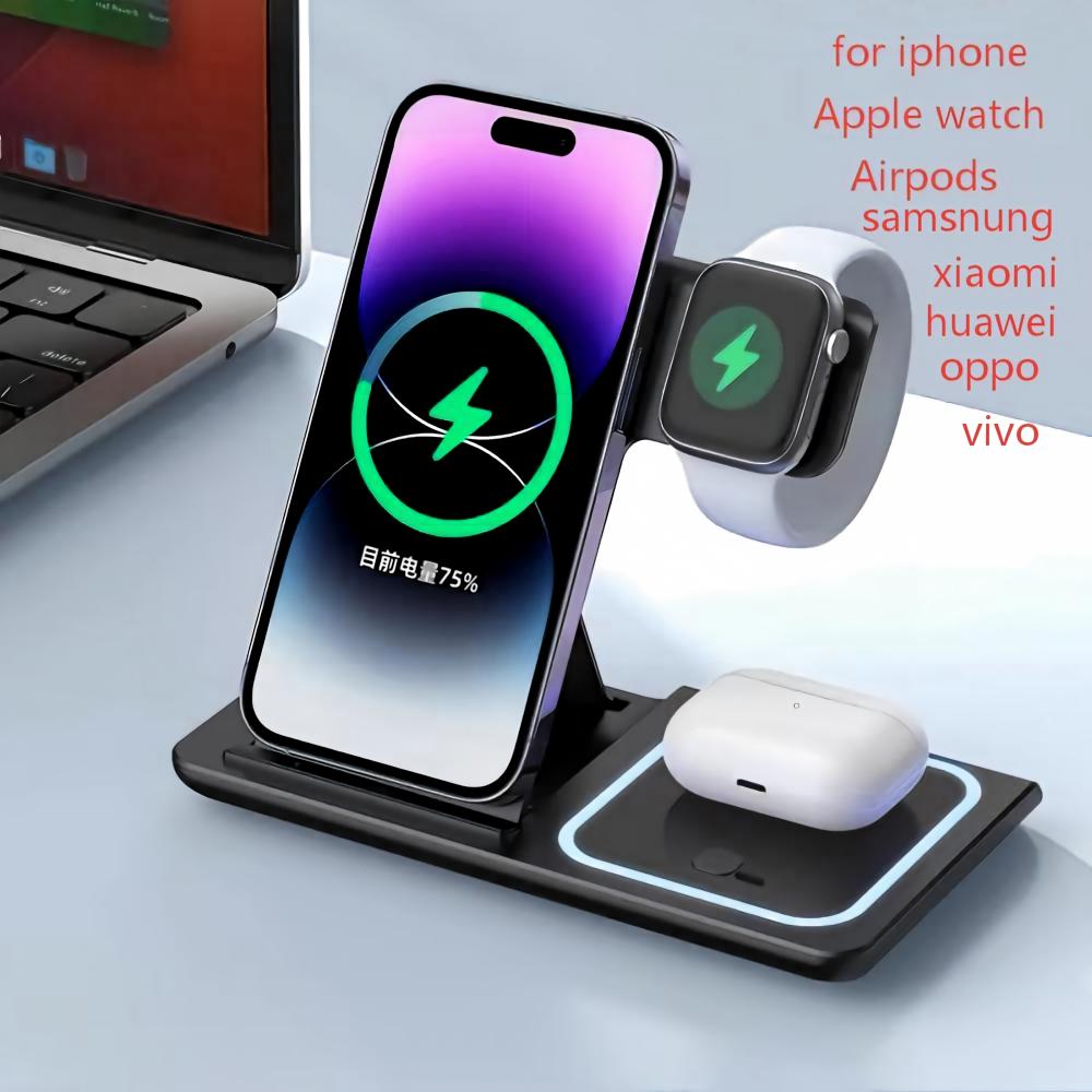 Smartwatch Watches For Iphone - Wireless Charger Holder Stand 3 in