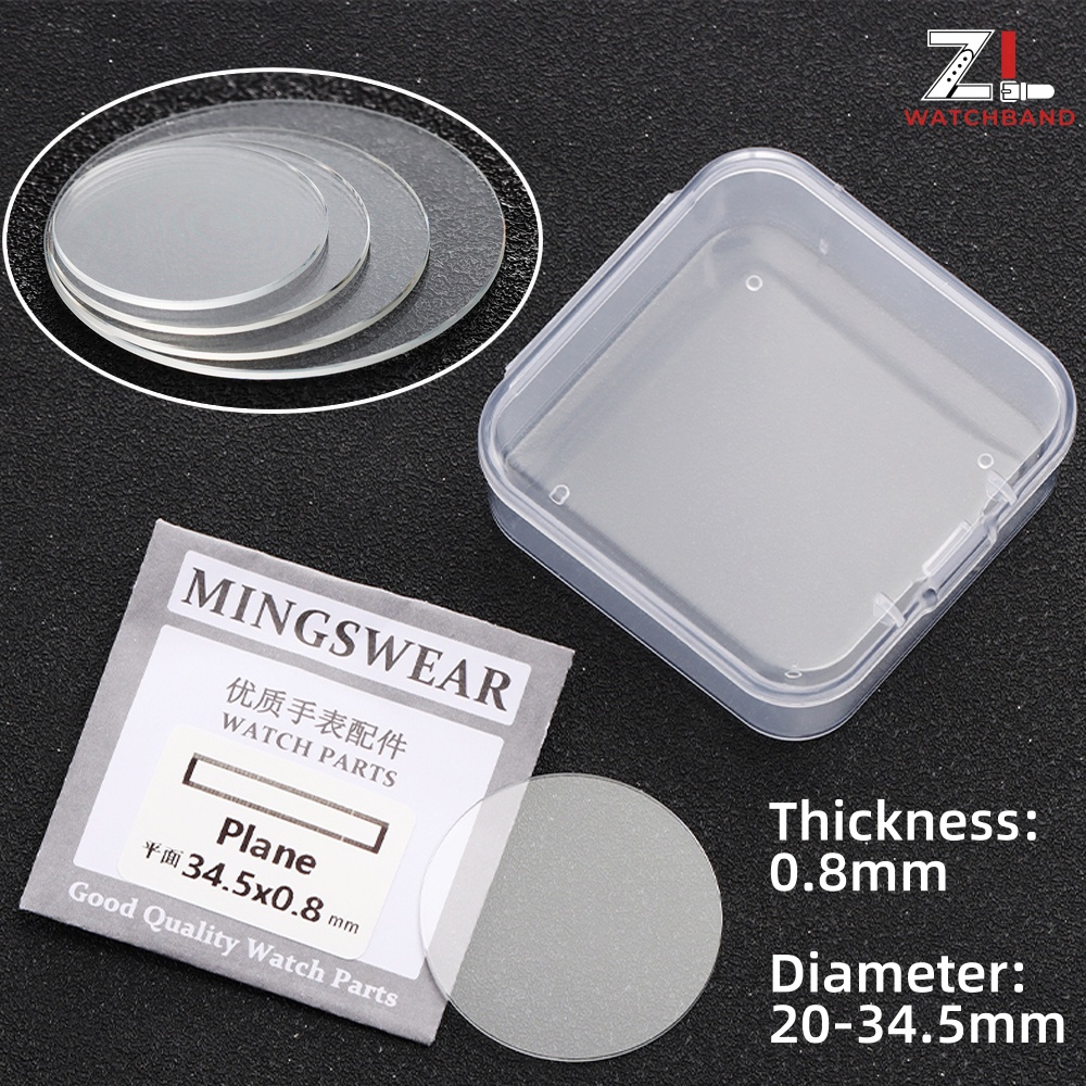 Watch Crystal Replacement - Thickness 0.8mm Diameters 20-34.5mm Round Watches