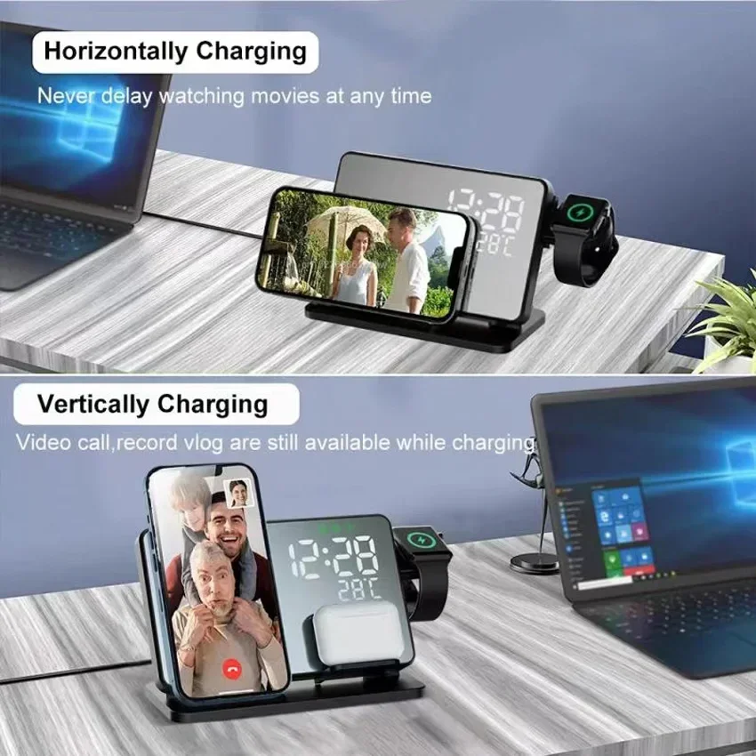 Wireless Charger Alarm Clock S - đánh giá và giá Smartwatch Watches For Iphone