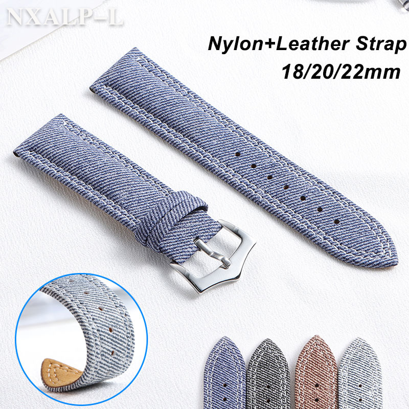 Denim Canvas Nylon Watch Strap - đánh giá và giá Seiko Watches Smartwatch