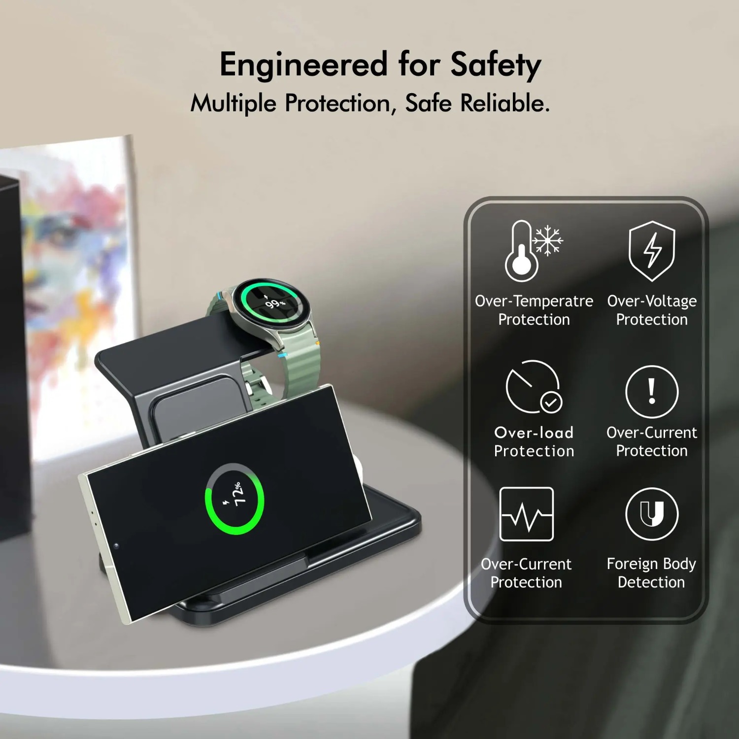 Desktop 3-in-1 Wireless Charge - đánh giá và giá Smartwatch Watches For Iphone