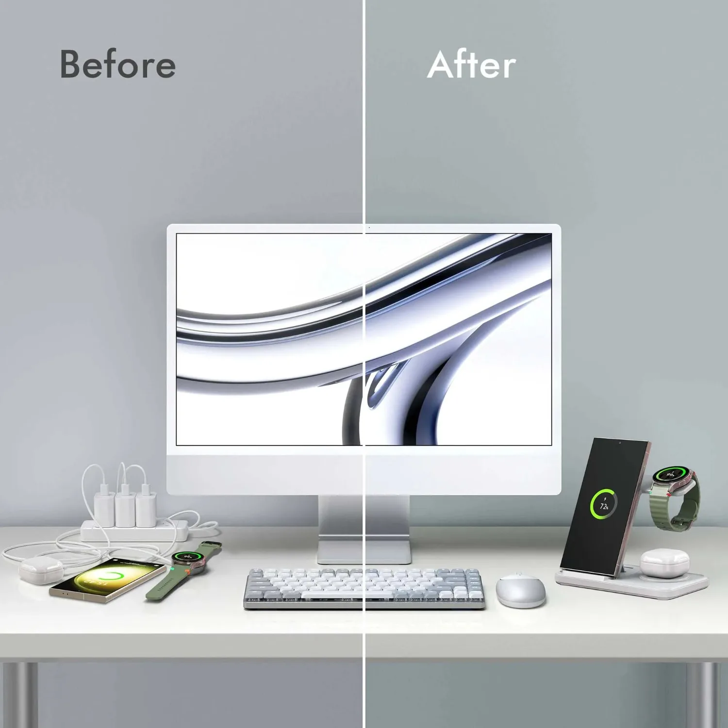Desktop 3-in-1 Wireless Charge - đánh giá và giá Smartwatch Watches For Iphone