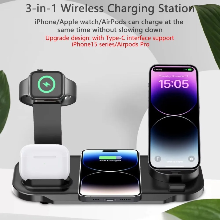 7 in 1 Wireless Charger Stand  - đánh giá và giá Watch 7 Smartwatch Iphone