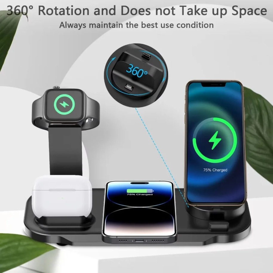 7 in 1 Wireless Charger Stand  - đánh giá và giá Watch 7 Smartwatch Iphone