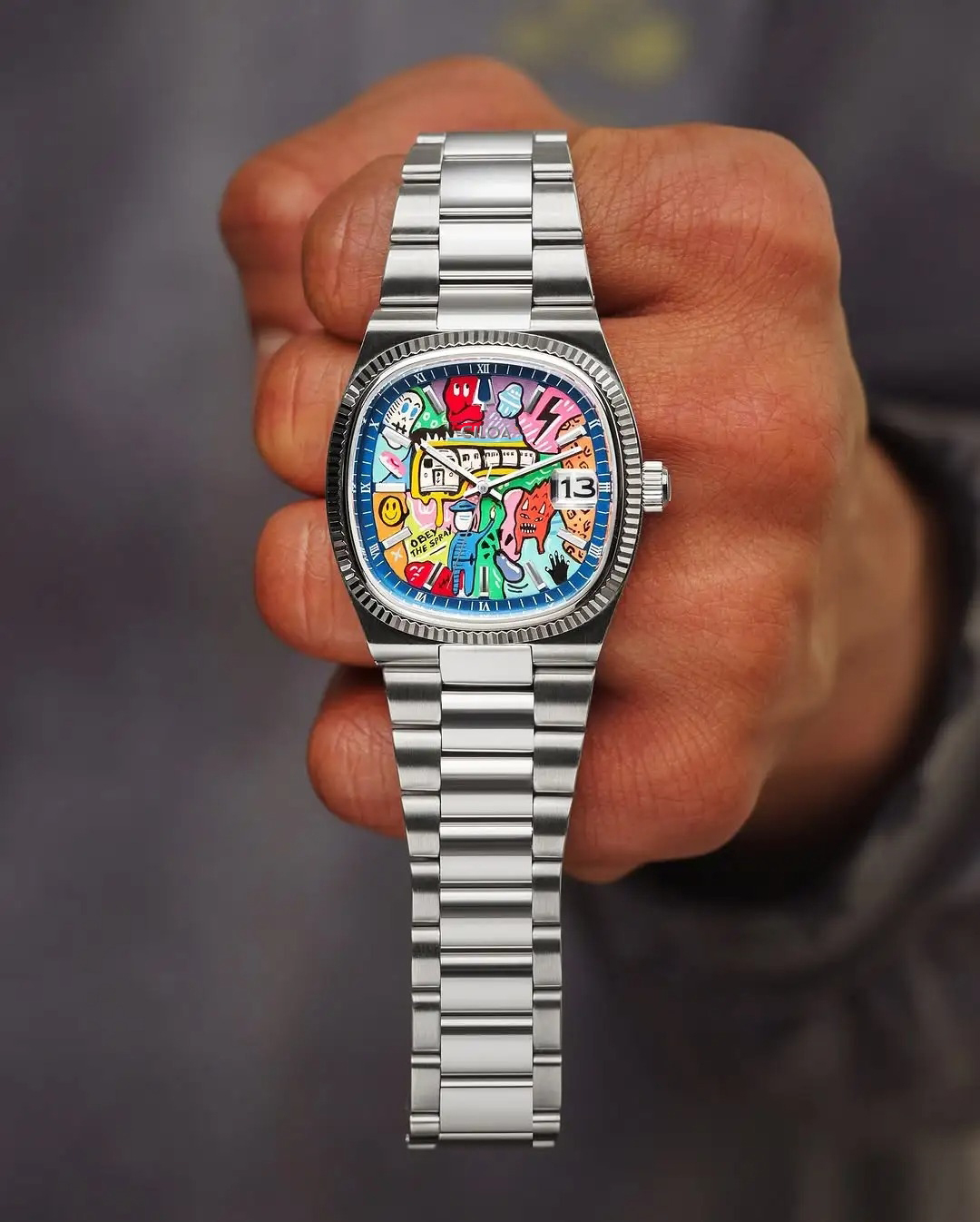 Men Graffiti Colorful Dial Aut - đánh giá và giá Smartwatch Trending Watches For Men
