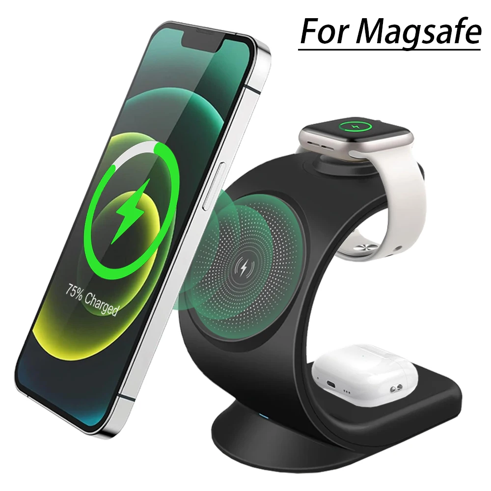Magnetic Wireless Charger 3 in - đánh giá và giá Watch 7 Smartwatch Iphone
