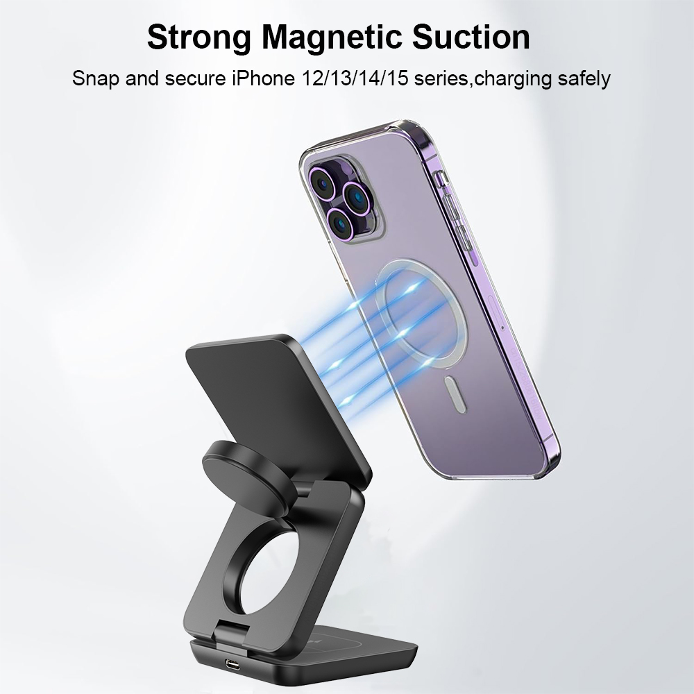 3 in 1 Foldable Magnetic Wirel - đánh giá và giá Watch 7 Smartwatch Iphone