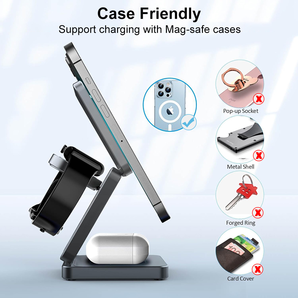 3 in 1 Foldable Magnetic Wirel - đánh giá và giá Watch 7 Smartwatch Iphone