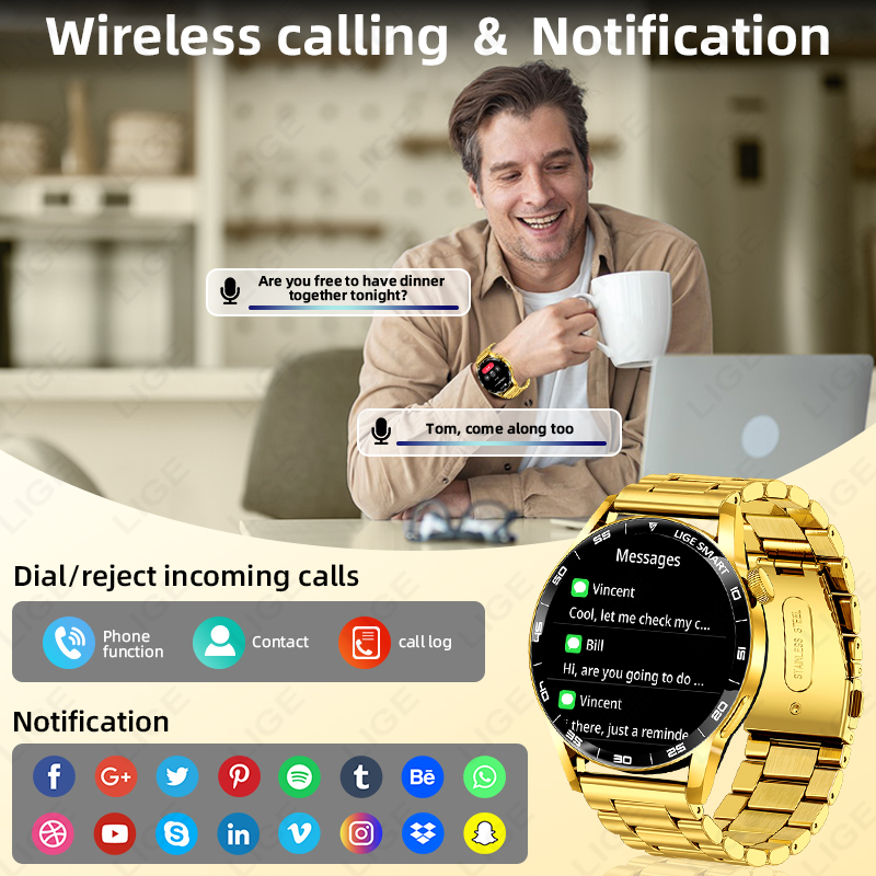LIGE Luxury Smart Watch For Ma - đánh giá và giá Smartwatch Luxury Watches For Women