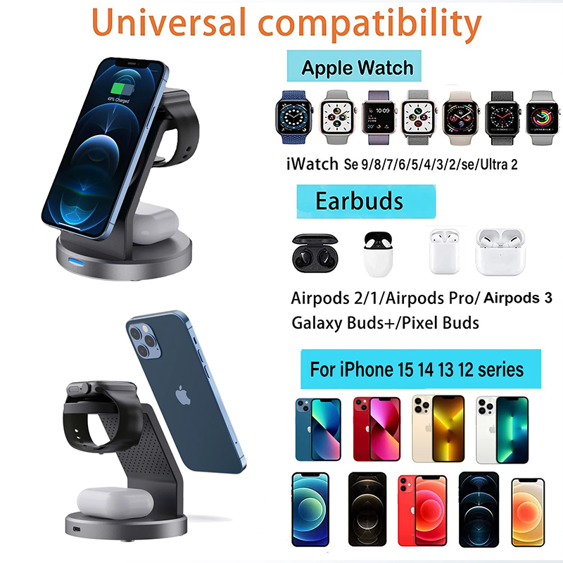 3 In 1 Wireless Charger Stand  - đánh giá và giá Smartwatch Watches For Iphone