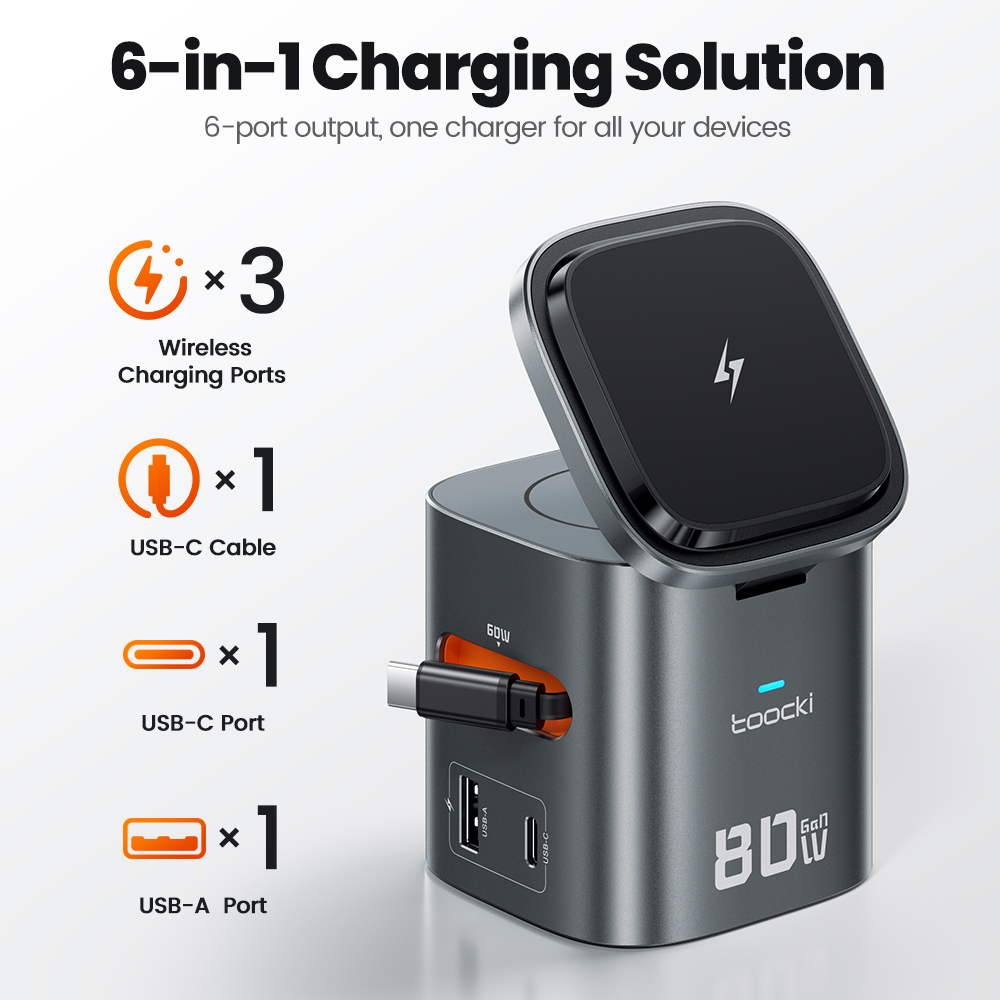 Toocki 80W 6-in-1 GaN Charging - đánh giá và giá Smartwatch Watches For Iphone
