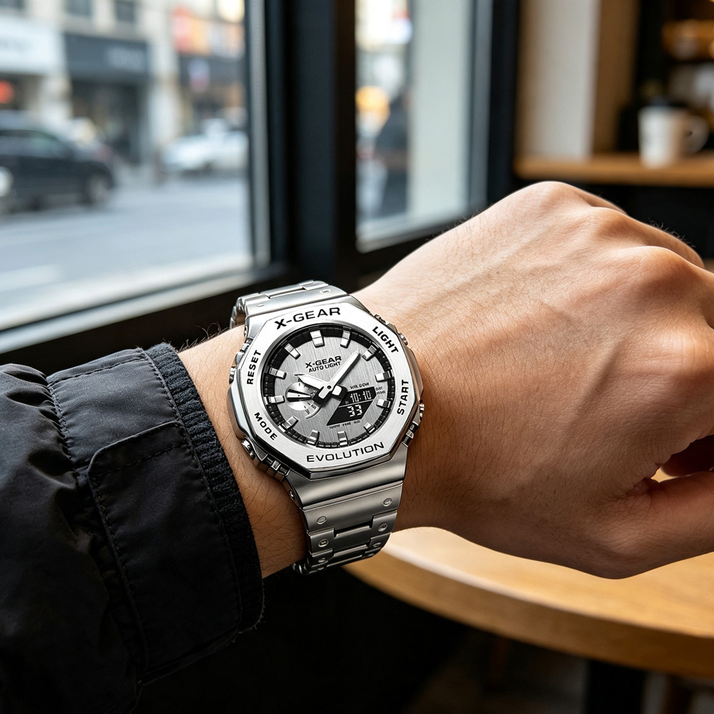 X-GEAR Dual Display Digital Sp - đánh giá và giá Smartwatch Casual Watches For Men