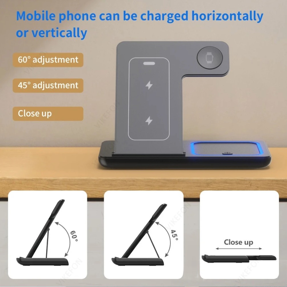 Foldable 3 in 1 Wireless Charg - đánh giá và giá Smartwatch Watches For Iphone