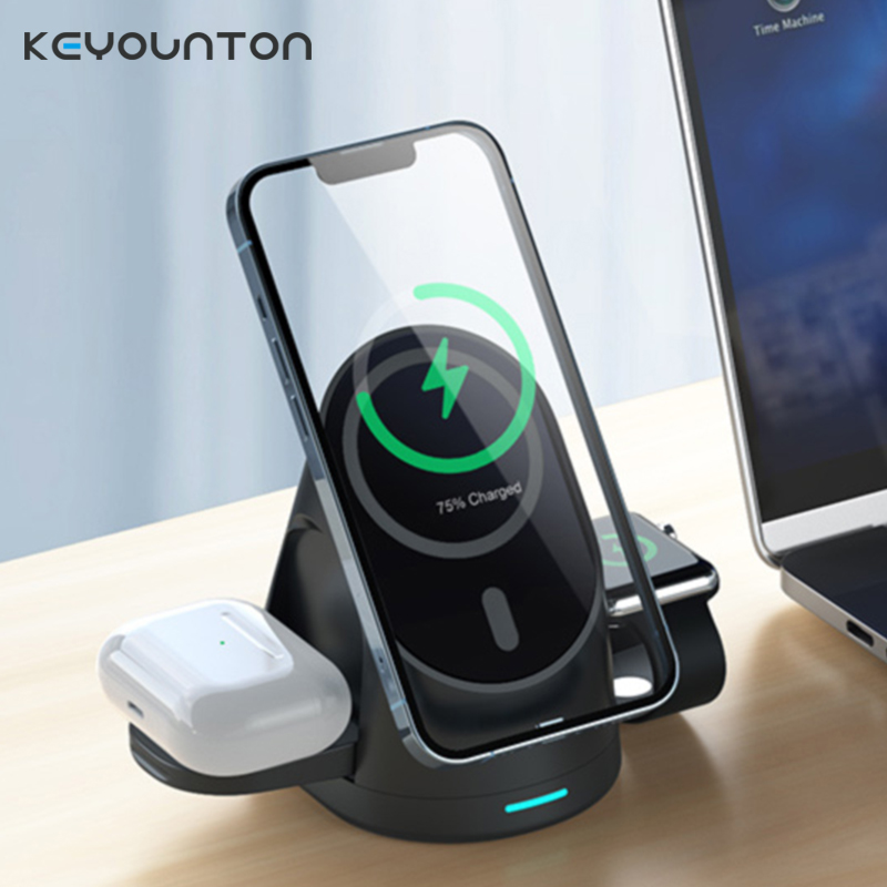 15W Magnetic 3 in 1 Fast Wirel - đánh giá và giá Watch 7 Smartwatch Iphone