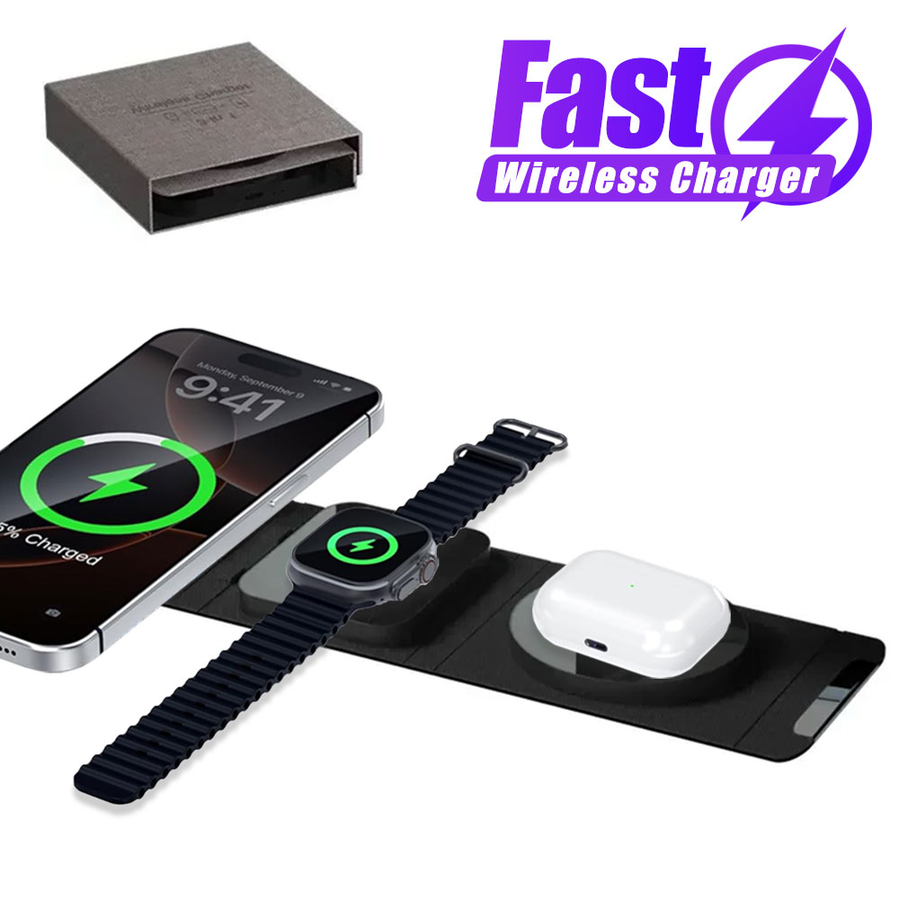 Wireless Charger 3 in 1 Chargi - đánh giá và giá Watch 7 Smartwatch Iphone