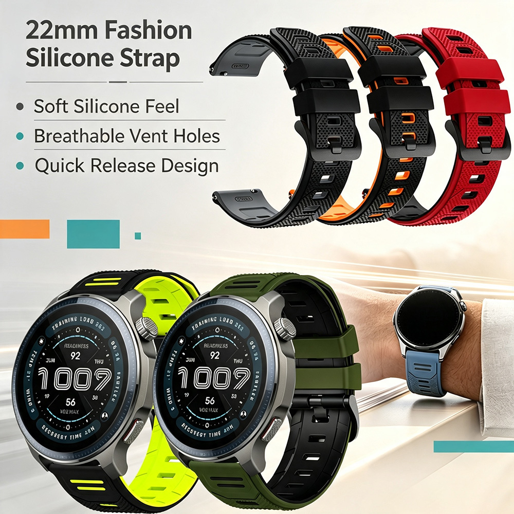22mm Two-Tone Silicone Watch S - đánh giá và giá Smartwatch Stylish Watches For Women