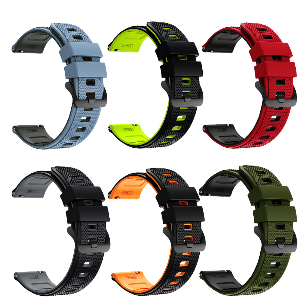22mm Two-Tone Silicone Watch S - đánh giá và giá Smartwatch Stylish Watches For Women