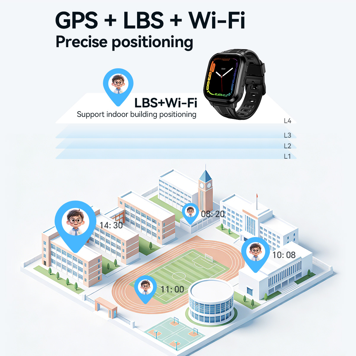 HOCO Y108 1.69inch HD LCD Curv - đánh giá và giá Smartwatch Watches For Children