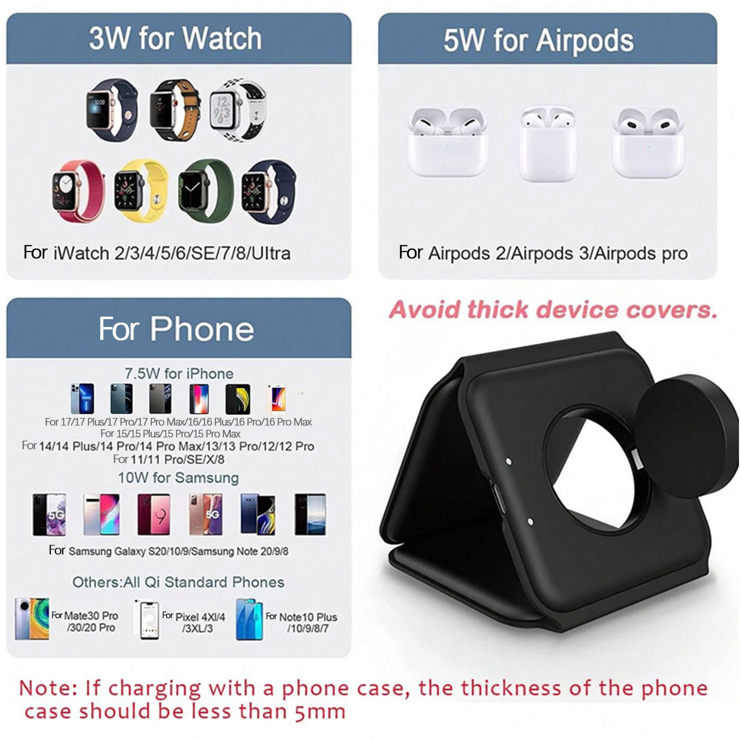 3 In 1 Wireless Charging Stati - đánh giá và giá Smartwatch Watches For Iphone